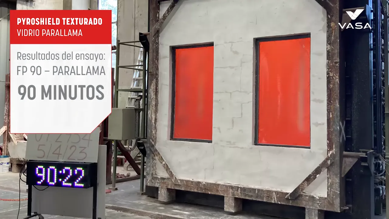 Resultado FP90 a los 90 minutos del ensayo del sistema Pyroshield Texturado
